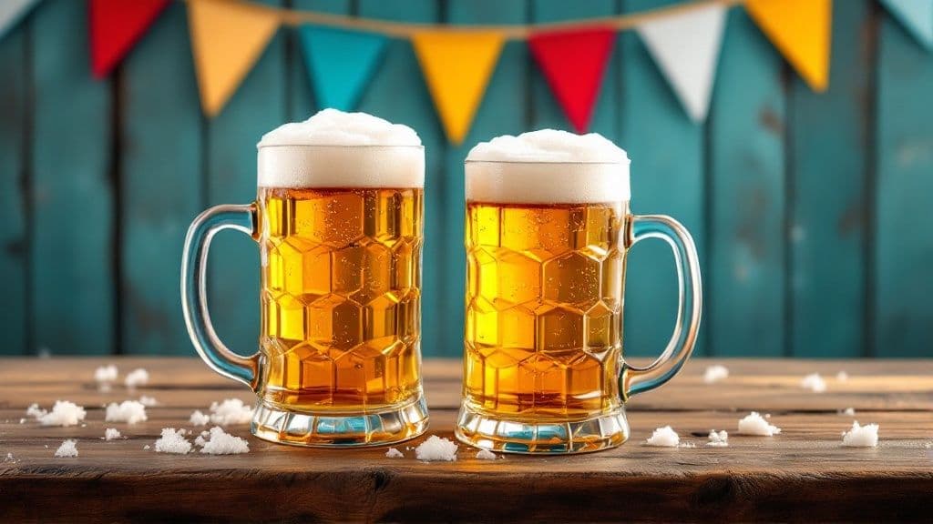 A large tent full of people enjoying food and beer during Oktoberfest at Snowbird.