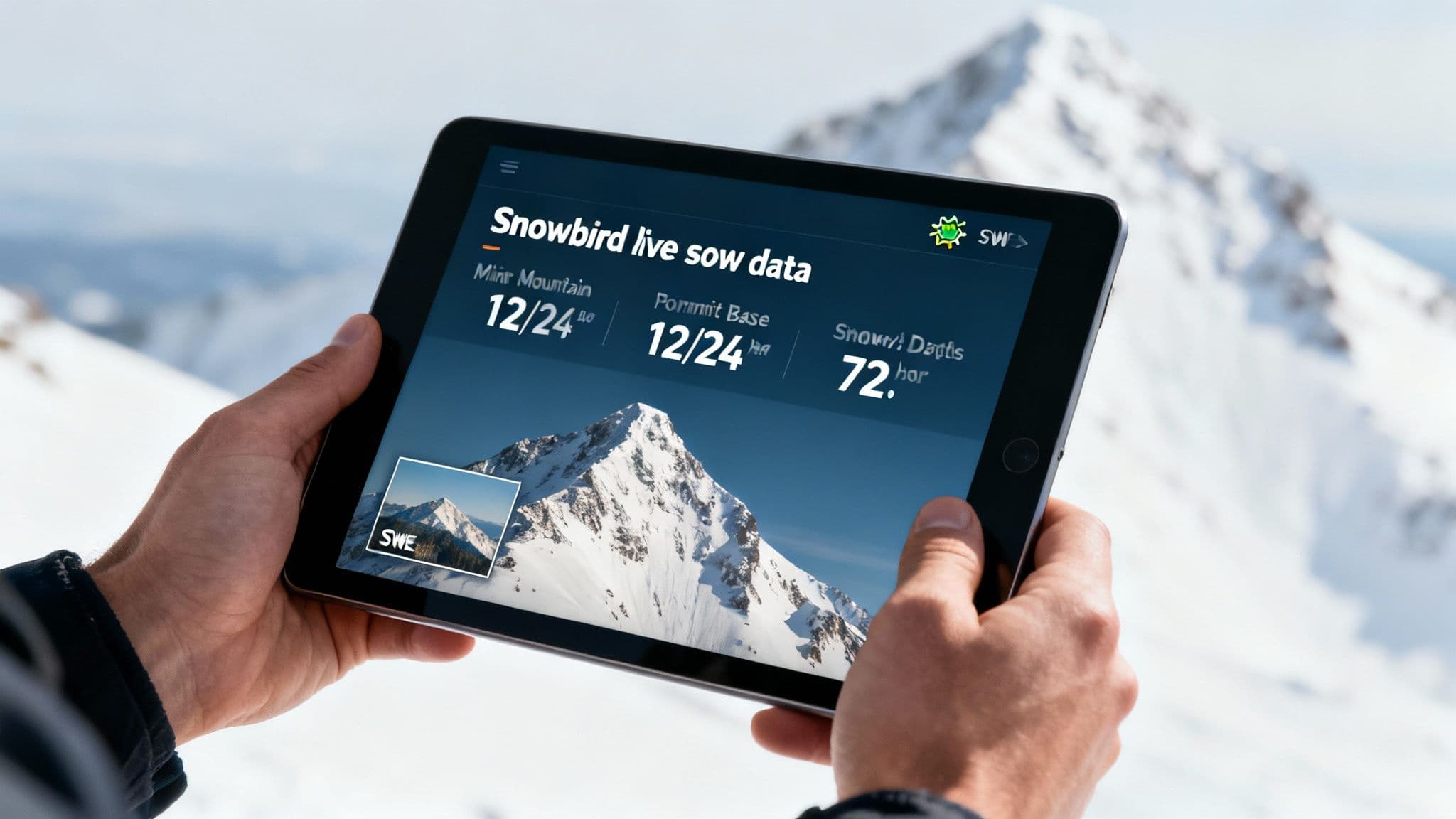 Screenshot from https://www.snowbird.com/mountain-report/