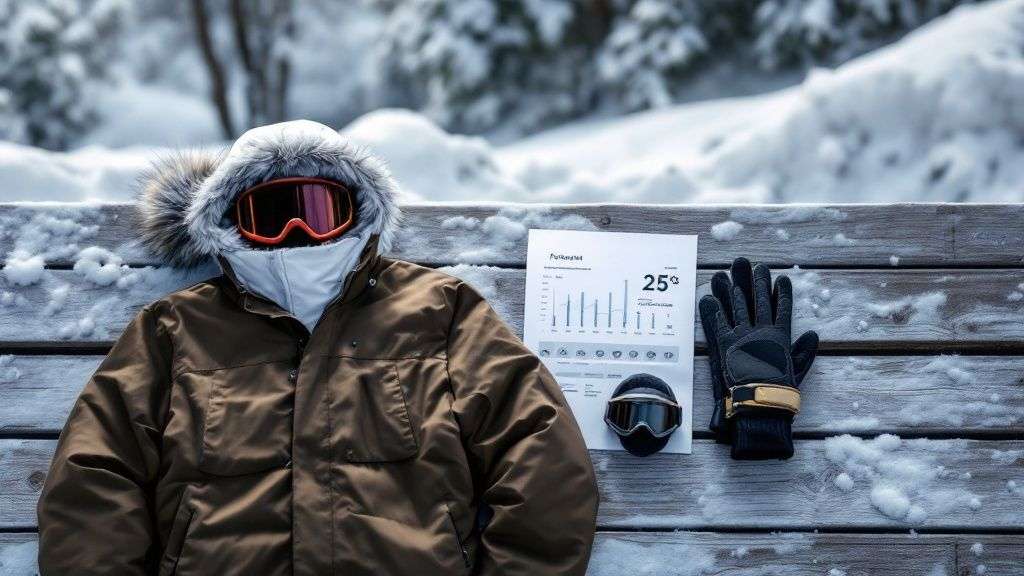 A person checking a weather forecast app on their smartphone with a snowy mountain landscape in the background.