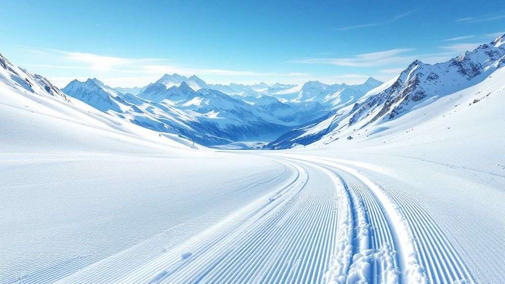 A snowboarder carves through deep, untracked powder, highlighting ideal snow conditions.