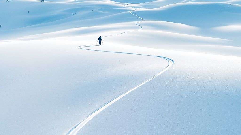 A smartphone screen displays the Alta snow report, showing fresh powder totals.