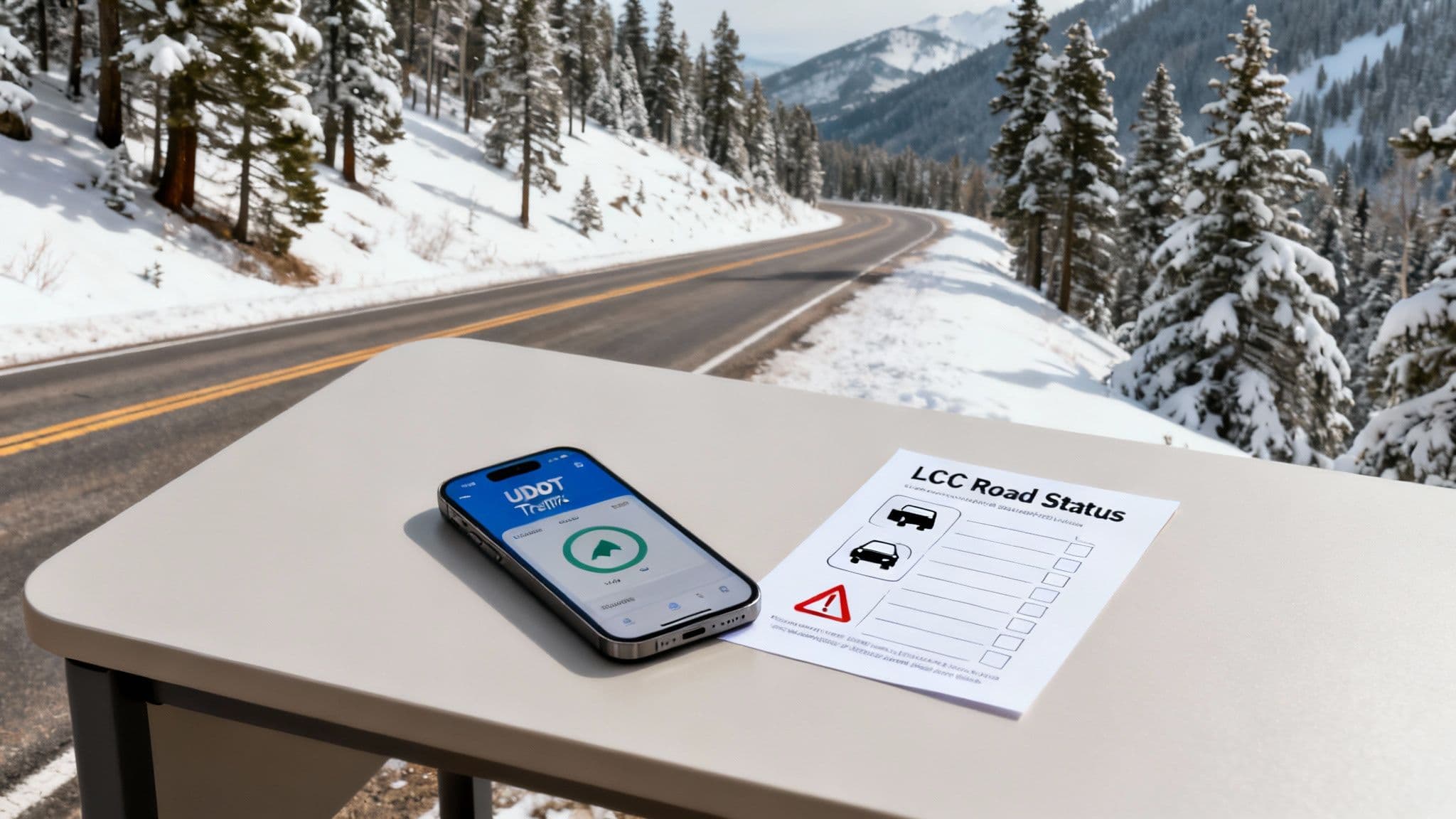 Screenshot from https://cottonwoodcanyons.udot.udot.utah.gov/, showing a clear status update for Little Cottonwood Canyon.