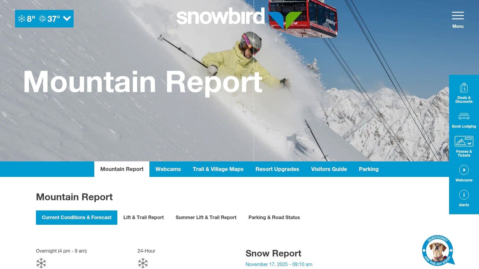 Snowbird — Mountain Report