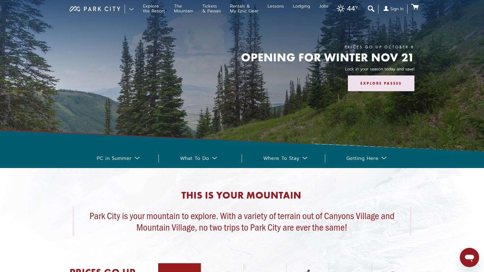 Epic Pass + Park City Mountain