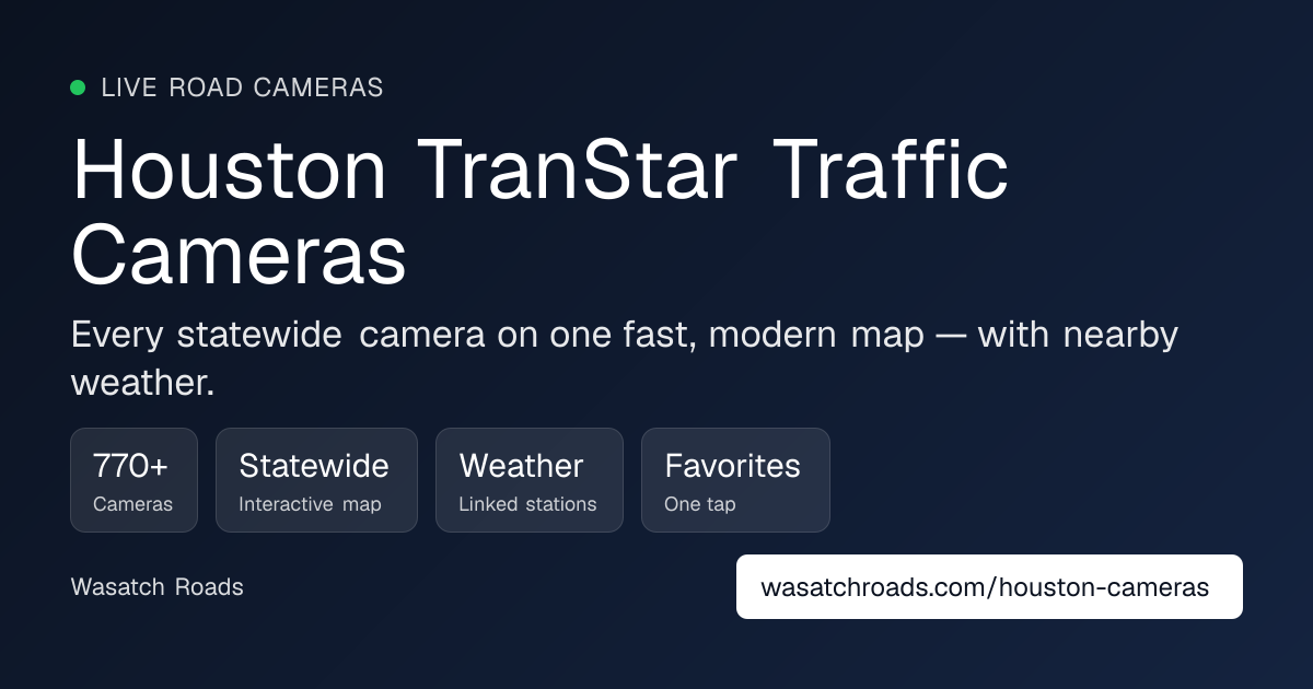 Houston Traffic Cameras — Live TranStar I-10, I-45 & US-59 Map