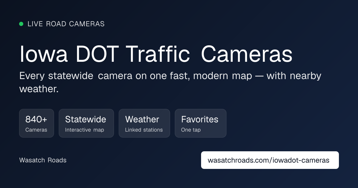 Iowa DOT Cameras — Live Traffic & Road Cameras Map