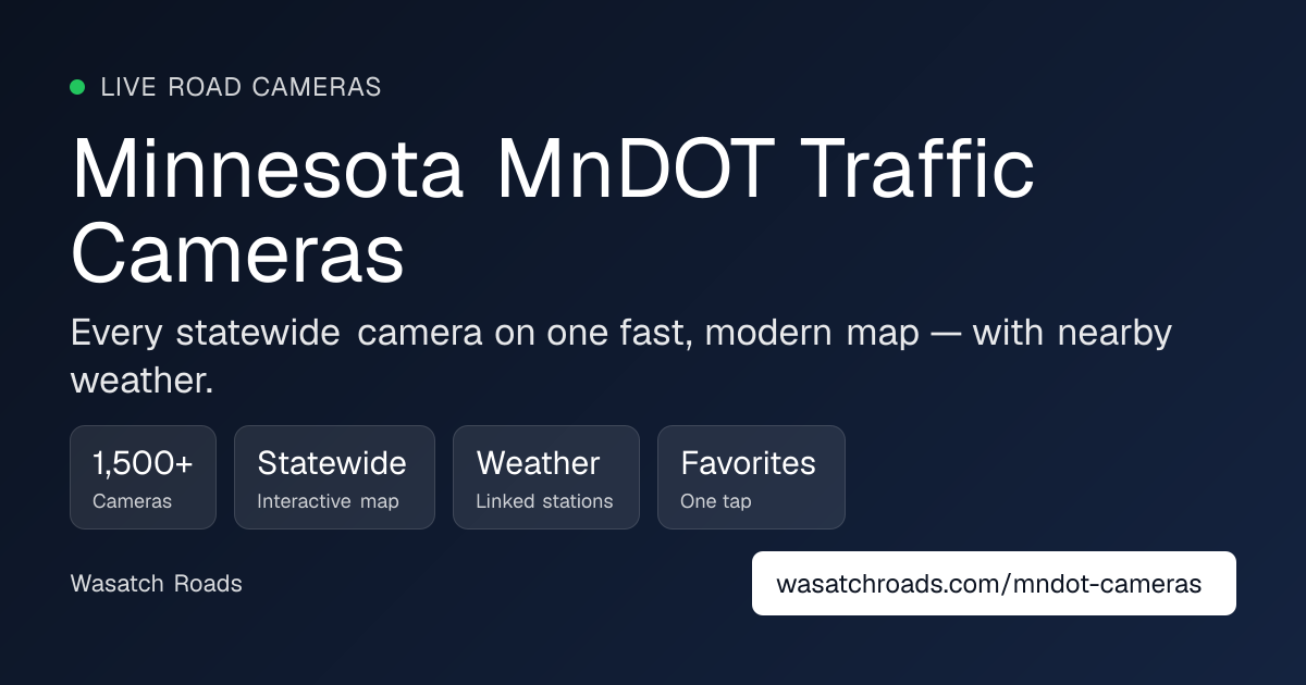 Minnesota MnDOT Cameras — Live Traffic & Road Cameras Map