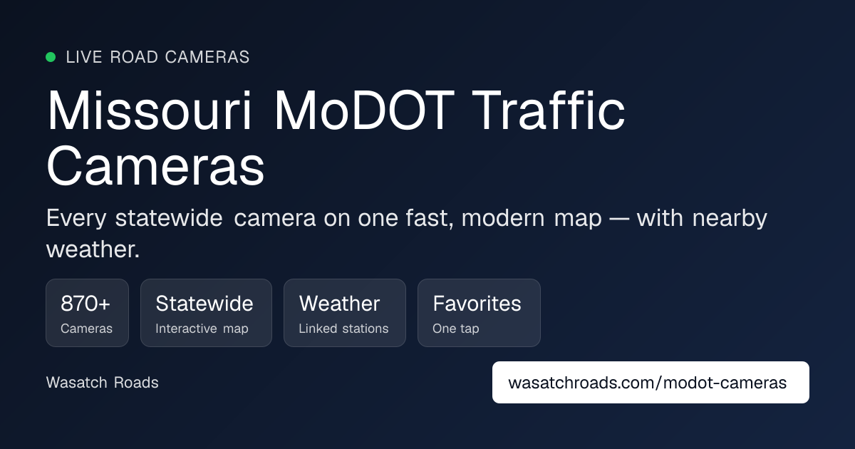 Missouri Traffic Cameras — Live MoDOT St. Louis, KC & I-70 Video