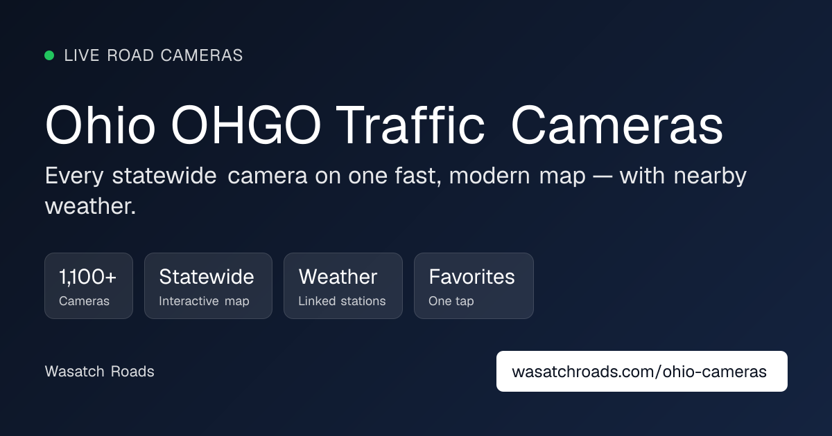 Ohio OHGO Cameras — Live Columbus, Cleveland & Statewide Traffic Map